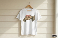 Hand Holding Heart PNG, Compassion Art Download, Love Product Image 4