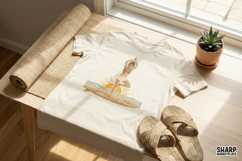 Sunset Surf Yoga PNG, Digital Download, Beach Lover Shirt, Product Image 2