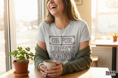 Oh For Luck's Sake PNG, St Patricks Day Digital Download, Product Image 3