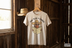 How To Be a Cowboy PNG, Retro Western Shirt PNG, Cowboy Product Image 3