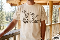 Flying Ducks PNG, Hunting PNG, Lake Life PNG, Marsh Bird Product Image 2