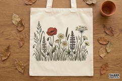 Wildflower PNG, Botanical Floral PNG Shirt Design, Hand Product Image 2