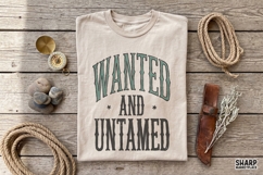 Wanted And Untamed, Western PNG Cowgirl Shirt Design, Product Image 4