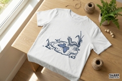 Caterpillar and Butterfly PNG, Transformation Art Print, Product Image 2