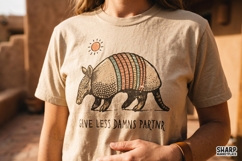 Give Less Damns Partnr Armadillo PNG Designs, Western PNG Product Image 5