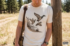 Flying Ducks PNG, Hunting PNG, Lake Life PNG, Vintage Marsh Product Image 3