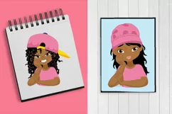 African American adorable girls clipart, Product Image 3