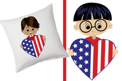 Multi-cultural kids love America clipart Product Image 2