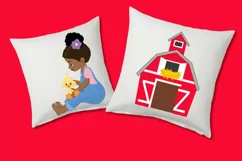 African American Girls on the Farm clipart Product Image 5