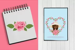 African American Rose Girl, Roses clipart, Garden clipart Product Image 3