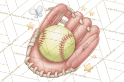 Whimsical Softball Mom Clipart PNG Game Day Mom Graphics Product Image 2
