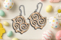 Cute Chick Chirpy SVG Easter Earrings Laser Gift Present Product Image 3