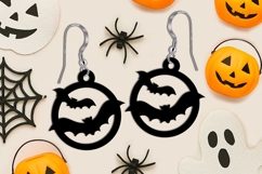 Halloween Vampire Bats Earrings SVG Laser Scary Gift Present Product Image 1