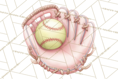 Whimsical Softball Mom Clipart PNG Game Day Mom Graphics Product Image 3