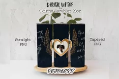 SEAMLESS photo tumbler your wings were ready heart frame Product Image 1