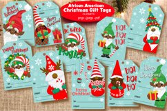 African American Christmas Gnomes Gift Tags Product Image 1