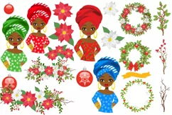African American Girls Christmas Floral arrangements Product Image 2