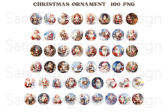 3D Christmas Ornaments Sublimation, Santa Christmas Ornament Product Image 3