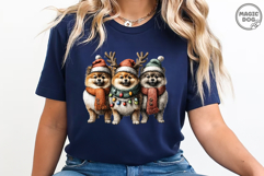 Pomeranian Christmas|Pom Dog Holiday|Santa Hat Dog Lights Product Image 4