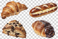 Bread PNG | Watercolor Bakery Food Bagel Baguette Pastry Product Image 4