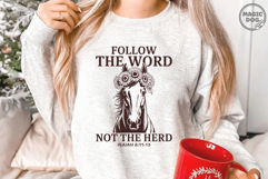 Follow The Word Not The Herd|Retro Christian Country|Cattles Product Image 4