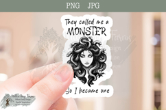 Medusa Drawing witchy vibe saying, goth design, Witchcore Product Image 4