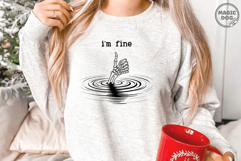 I’m Fine Skeleton Funny Sarcastic Halloween, Dark Humor Meme Product Image 4