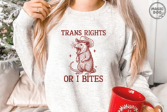 Trans Rights Or I Bites|Vintage Possum Meme Product Image 4