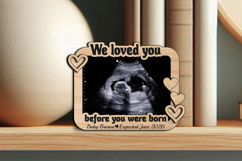 We Love You Ultrasound Sonogram Baby Announcement Magnet SVG Product Image 4