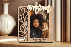Tulip SVG Mother&#039;s Day Daughter Photo Frame Picture Laser Product Image 4
