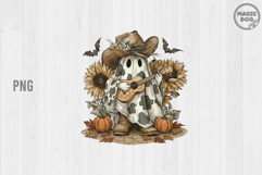 Cow Print Ghost|Western Halloween Cowboy|Sunflower Fall Product Image 4