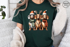 Dachshund Christmas|Wiener Dog Santa Hat|Sausage Dog Xmas Product Image 4