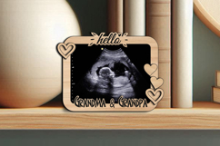 Ultrasound Sonogram Baby Magnet SVG Grandma Grandpa Frame Product Image 4