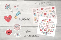 Valentine's day stickers EPS | PNG | JPG Product Image 5
