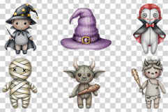 Halloween Knits | Doll spooky Texture Cute pumpkin ghost PNG Product Image 4