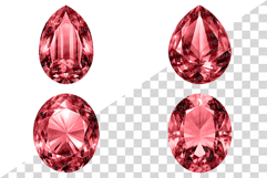 Red Gemstone | Watercolor ClipArt PNG Jewel Crystal Ruby Product Image 4