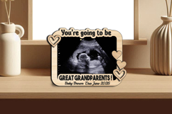 Grandparent Ultrasound Sonogram Baby Magnet SVG Announcement Product Image 4