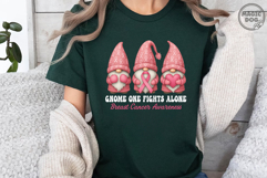 Christmas Cancer Gnome One Fights Alone Breast Cancer Product Image 3