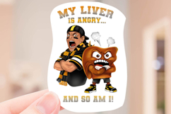 Funny Football Fan drinking Shirt black and gold png Product Image 4