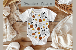 Seamless Halloween Pattern | Silly Ghosts, Pumpkins, Bats Product Image 4