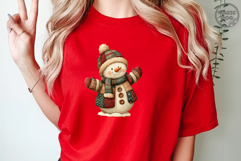 Watercolor Snowman|Christmas Holiday Cozy Winter Patchwork Product Image 4