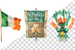 Watercolor St Patricks Day | shamrock clover leprechaun hat Product Image 4