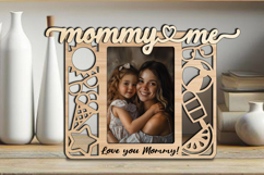 Mommy and Me SVG Photo Frame Laser Summer Vibes Glasses Sun Product Image 2