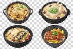 Korean Summer Health Food | Watercolor Cuisine Clipart PNG Product Image 4