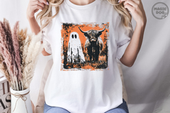 Halloween Fall Highland Cow Ghost|Boo Ghost Highland Cow PNG Product Image 4