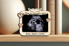 Angel Wings SVG Memorial Ultrasound Frame Baby Sonogram Pic Product Image 4