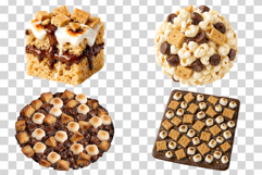 Smores Dessert | Watercolor PNG Chocolate Marshmallow Bakery Product Image 4