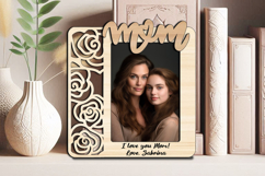 Mother&#039;s Day Daughter SVG Photo Frame Picture Rose Laser Product Image 4