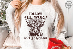 Follow The Word Not The Herd|Retro Christian Country|Cattles Product Image 4