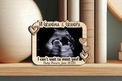 Hi Grandpa and Grandma SVG Ultrasound Sonogram Baby Frame Product Image 4